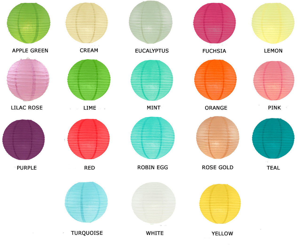 Choose your own paper lantern pack for decorating weddings and parties