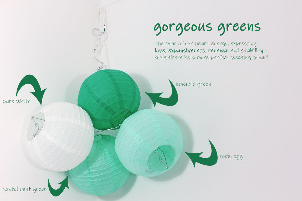 Emerald Green Paper Hanging Lantern