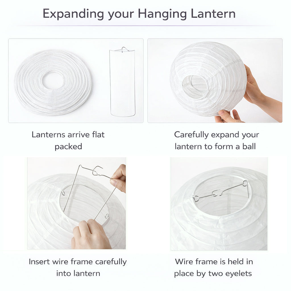 Baby Powder Blue Paper Hanging Lantern