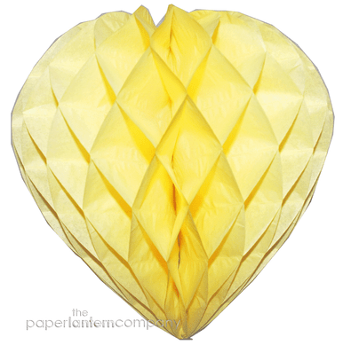 Lemon Yellow Honeycomb Heart 14 inch