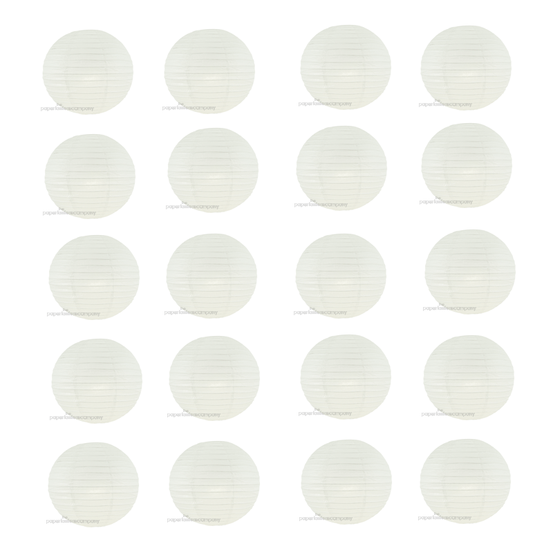 White Hanging Paper Lantern Pack