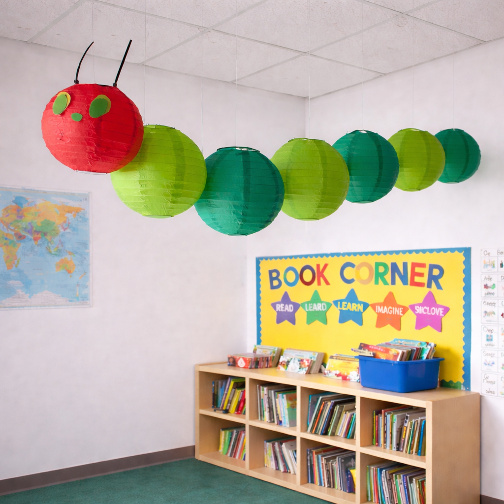 How to Make a Caterpillar with Paper Lanterns