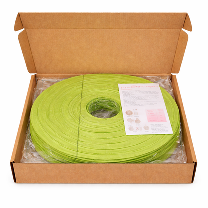 Apple Green paper lanterns in a shipping box