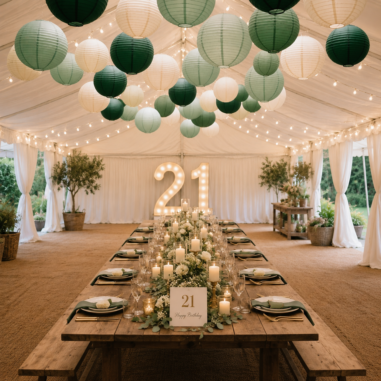 Emerald Green Paper Hanging Lantern