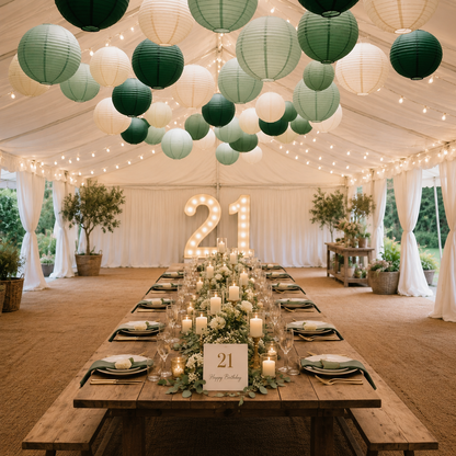 Emerald Green Paper Hanging Lantern