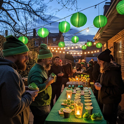 Emerald Green Paper Hanging Lantern