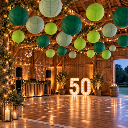 Fresh Botanical Greens Paper Lantern Pack
