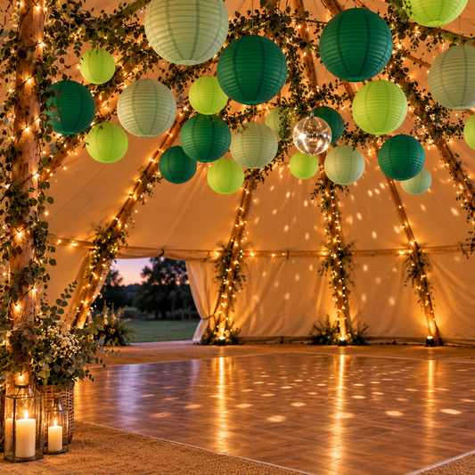 Fresh Botanical Greens Paper Lantern Pack