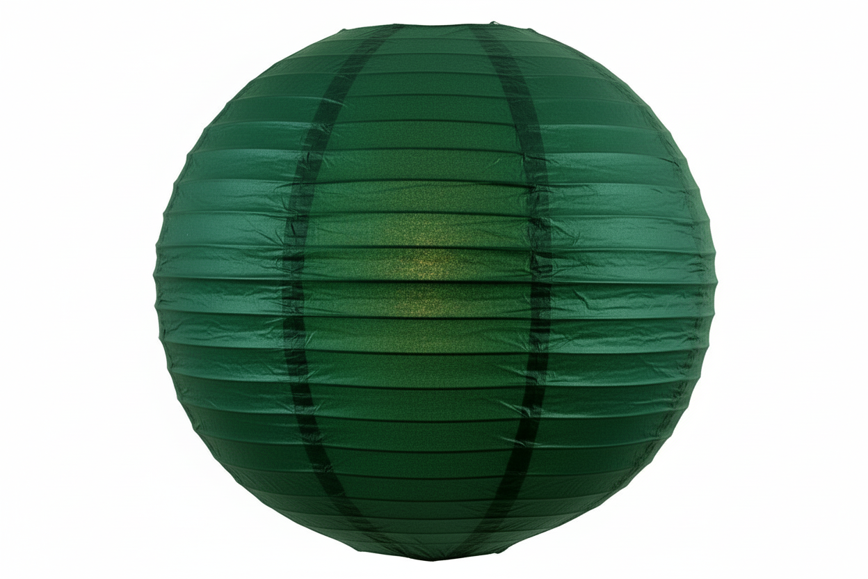Emerald Green Paper Hanging Lantern