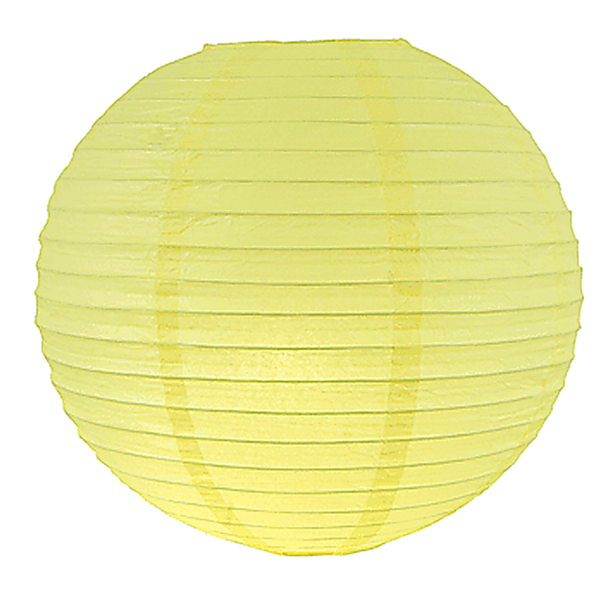 Yellow paper lantern on a white background