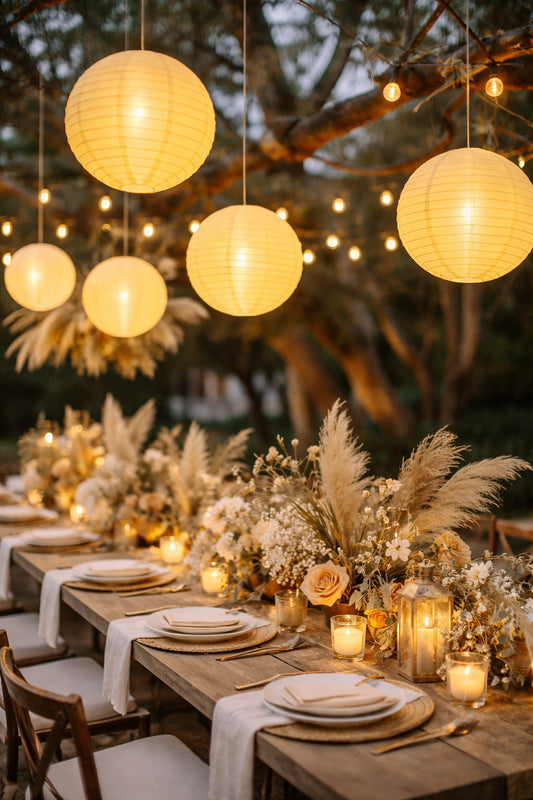 Lemon Yellow Paper Hanging Lantern
