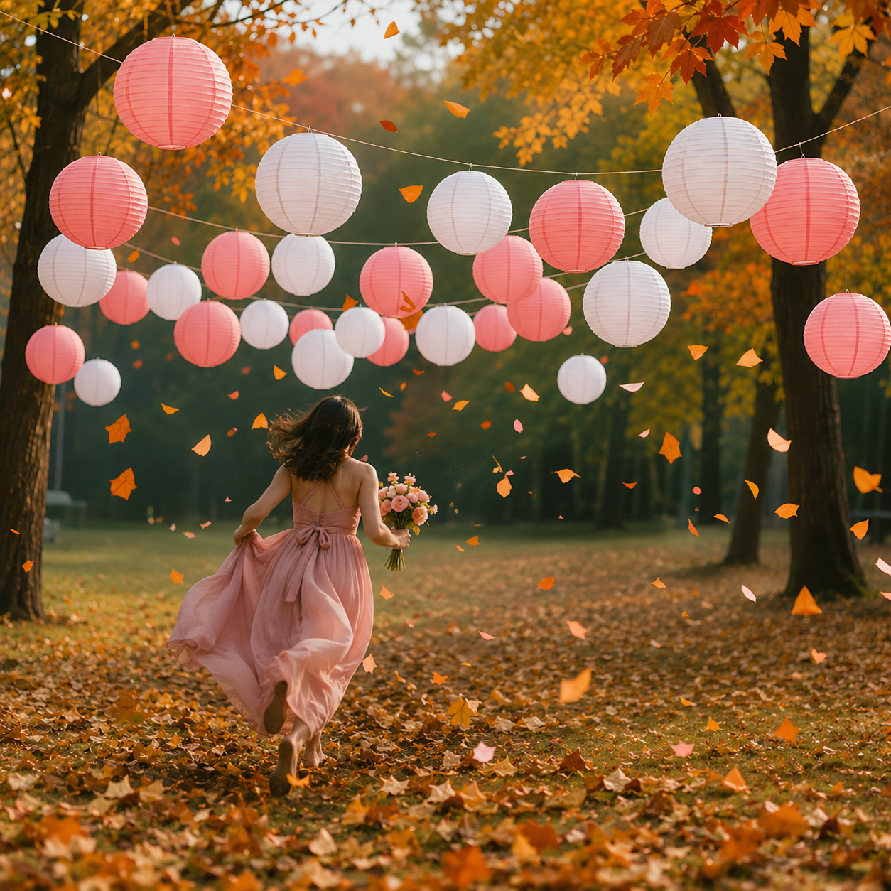 Pink Paper Hanging Lantern