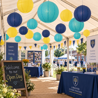 Marine, Turquoise & Lemon Paper Lantern Pack