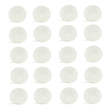 White Hanging Paper Lantern Pack